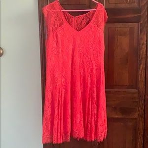 Torrid Coral Skater Dress - 2 (XXL)
